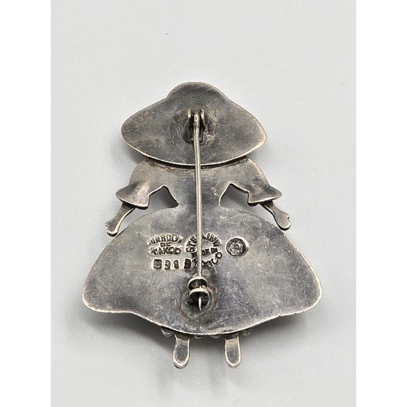 Vintage Margot de Taxco Sterling Silver Brooch Girl Pin Mexico - Picture 5 of 9